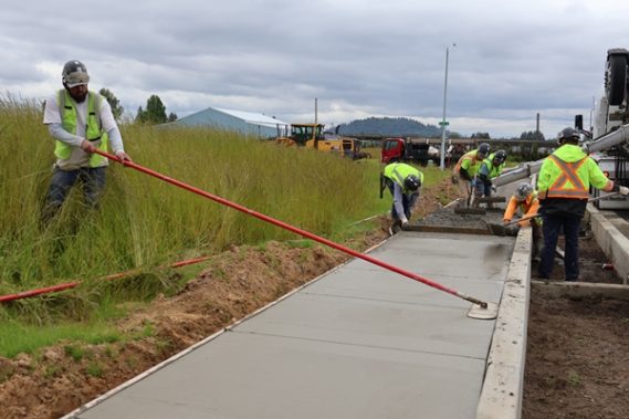 Concrete work sidewalk